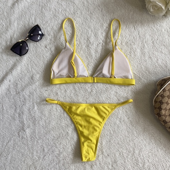 Private Boutique Bright Yellow Bikini S/M ๐ YOU NEEEED FOR SUMMER - Picture 4 of 4